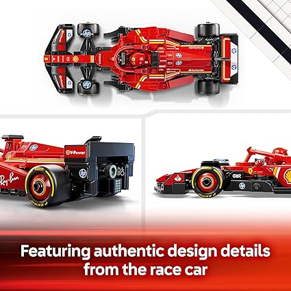 LEGO Speed Champions Ferrari SF-24 F1 Race Car Toy - Model Kit w/a Formula 1 Driver Minifigure - Gift for 10+ Year Old Boys, Girls & Adult Motorsport Fans - Christmas Treat - 77242