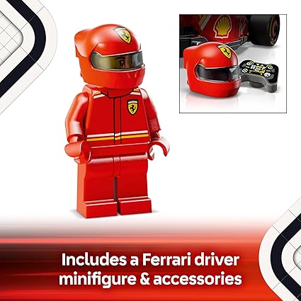 LEGO Speed Champions Ferrari SF-24 F1 Race Car Toy - Model Kit w/a Formula 1 Driver Minifigure - Gift for 10+ Year Old Boys, Girls & Adult Motorsport Fans - Christmas Treat - 77242
